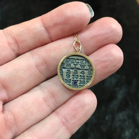 Beautiful & unique calendar charm w 14k gold chain - Picture 2 of 6